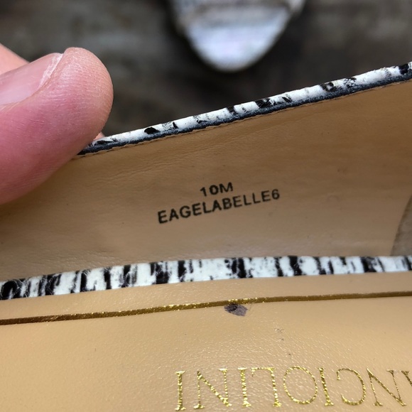 Enzo Angiolini Black and White Peep Toe Heels - Picture 4 of 8